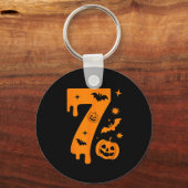 Nummer 7 Zes Zeven 6 7 Meme Grappig Ontwerp Koppel Sleutelhanger (Voorkant)