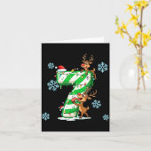 Nummer 7 Zes Zeven Gen Z Alpha S-lang Lelijk Kerst Kaart (Gele Bloem)