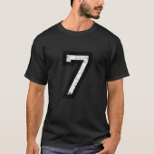 Nummer 7  Zwart Wit T-shirt (Voorkant)