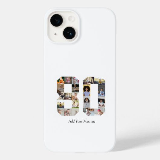 Nummer 80 Fotocollage Case-Mate iPhone Case (Achterkant)