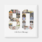 Nummer 80 Fotocollage Magneet (Voorkant)