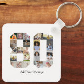 Nummer 80 Fotocollage Sleutelhanger (Achterkant)