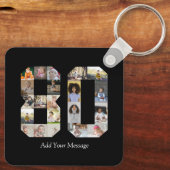 Nummer 80 Fotocollage Sleutelhanger (Achterkant)