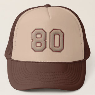Nummer 80 met Cool Baseball Stitches Kijk Trucker Pet