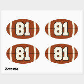 Nummer 81 Football Sticker (Vel)