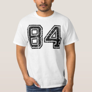 Nummer #84 Sports Jersey Retro Lucky No. T-shirt