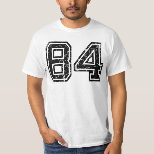 Nummer #84 Sports Jersey Retro Lucky No. T-shirt (Voorkant)