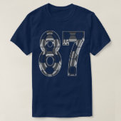 Nummer 87 Jersey 87 Moeder Speler Fan T-shirt (Design voorkant)