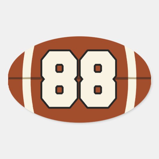 Nummer 88 Football Sticker (Voorkant)