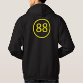 Nummer 88, in een cirkel hoodie (Achterkant)