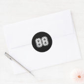 Nummer 88 witte sport jersey 88th ronde sticker (Envelop)