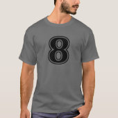 Nummer 8 acht vooraan t-shirt (Voorkant)