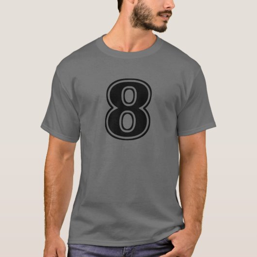 Nummer 8 acht vooraan t-shirt (Voorkant)