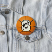 Nummer 8 Basketball en spelers Ronde Button 7,6 Cm (In situ)