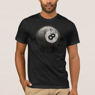 NUMMER 8 BILLIARDS BALL - ERODED AND AGENTSCHAP T-SHIRT