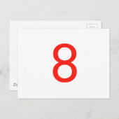 Nummer 8 briefkaart (Voorkant / Achterkant)
