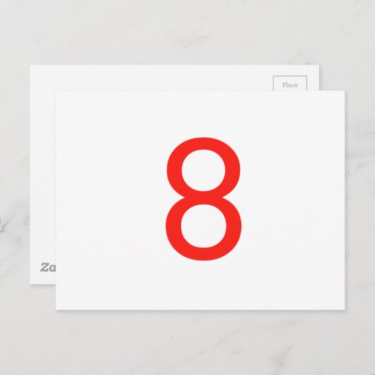 Nummer 8 briefkaart (Voorkant / Achterkant)