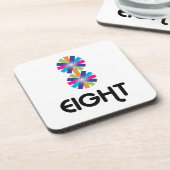 Nummer 8 creatief ontwerp bier onderzetter (Linkerzijde)