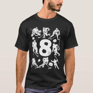 Nummer 8 Jaar IJshockey 8e Verjaardag (2) T-shirt