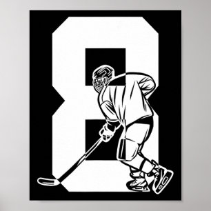 Nummer 8 Jaar IJshockey 8e Verjaardag (3) Poster