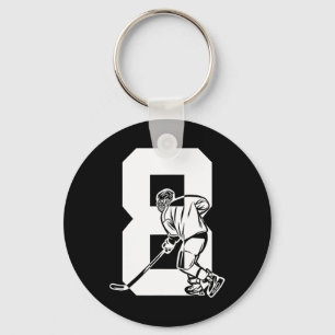 Nummer 8 Jaar IJshockey 8e Verjaardag (3) Sleutelhanger