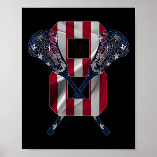 Nummer 8 jaar Lacrosse 8e verjaardag Poster