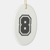 Nummer 8 keramisch ornament (Rechts)