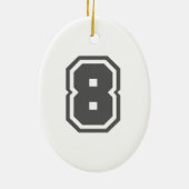 Nummer 8 keramisch ornament (Achterkant)