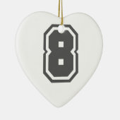 Nummer 8 keramisch ornament (Rechts)