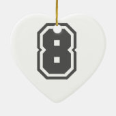 Nummer 8 keramisch ornament (Achterkant)