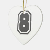 Nummer 8 keramisch ornament (Links)