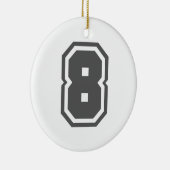 Nummer 8 keramisch ornament (Rechts)