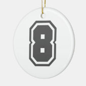 Nummer 8 keramisch ornament (Links)