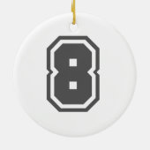 Nummer 8 keramisch ornament (Achterkant)