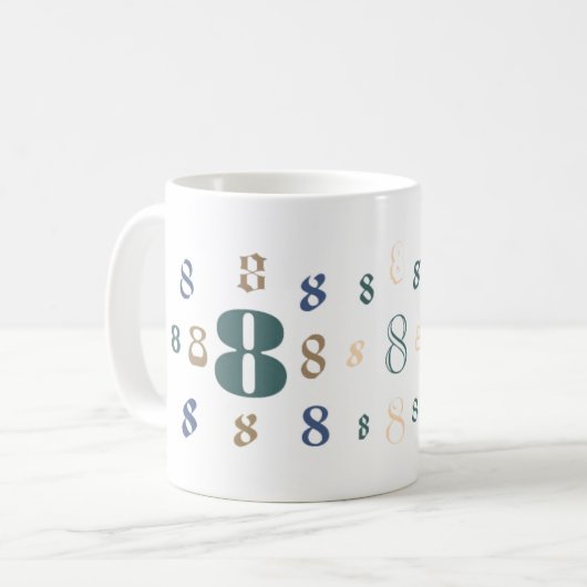 Nummer 8 mok (Voorkant links)