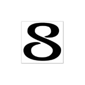 Nummer 8 Rubber Art Stempel (Afrduk)