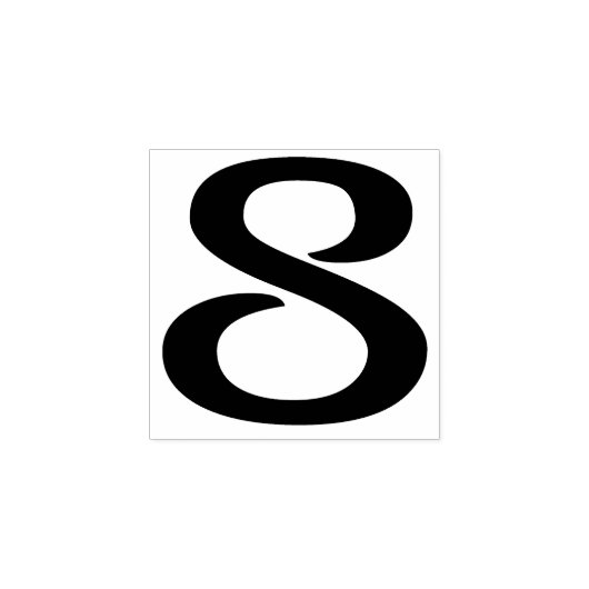 Nummer 8 Rubber Art Stempel (Afrduk)