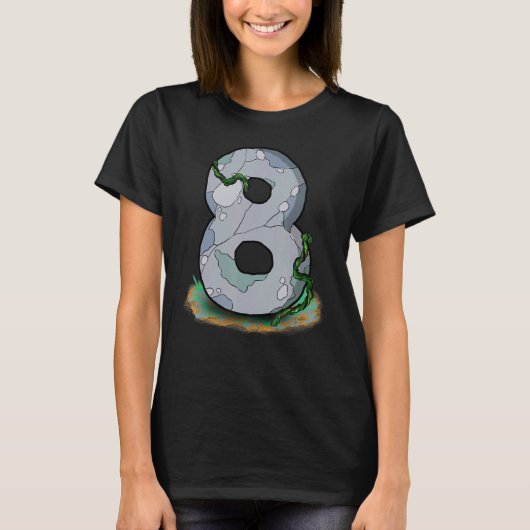 Nummer 8 stenen wijnstokken 8 jaar oud Kind T-shirt (Voorkant)