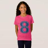 Nummer 8 t-shirt (Voorkant volledig)
