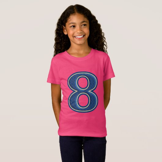 Nummer 8 t-shirt (Voorkant volledig)