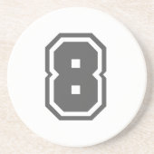 Nummer 8 zandsteen onderzetter (Voorkant)