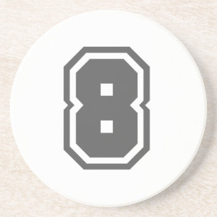 Nummer 8 zandsteen onderzetter