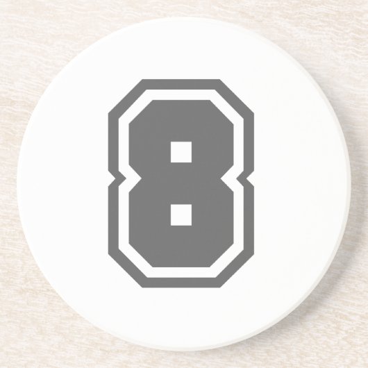 Nummer 8 zandsteen onderzetter (Voorkant)