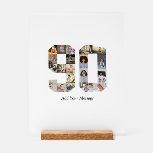 Nummer 90 Fotocollage Acryl Bord (Voorkant)