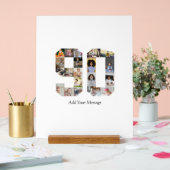 Nummer 90 Fotocollage Acryl Bord (Huwelijk)