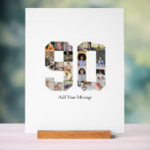 Nummer 90 Fotocollage Acryl Bord (Neutraal)