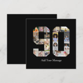 Nummer 90 Fotocollage Bedankkaart (Voorkant / Achterkant)