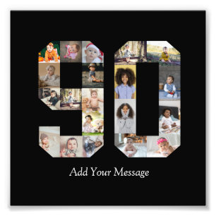 Nummer 90 Fotocollage Foto Afdruk