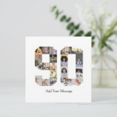 Nummer 90 Fotocollage Kaart (Staand voorkant)