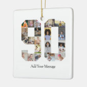 Nummer 90 Fotocollage Keramisch Ornament (Links)